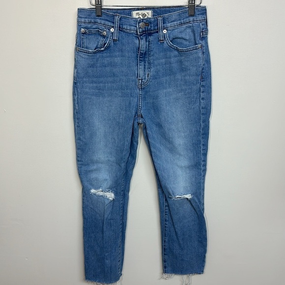 Madewell The High-Rise Slim Crop Boyjean in Elkhart Wash 26‎ - Picture 3 of 7